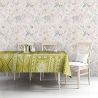 Fiji Masi All Yellow Tablecloth Tapa Pattern - Polynesian Pride