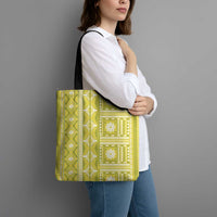 Fiji Masi All Yellow Tote Bag Tapa Pattern - Polynesian Pride