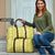 Fiji Masi All Yellow Travel Bag Tapa Pattern - Polynesian Pride