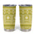Fiji Masi All Yellow Tumbler Cup Tapa Pattern - Polynesian Pride