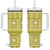 Fiji Masi All Yellow Tumbler With Handle Tapa Pattern - Polynesian Pride