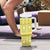 Fiji Masi All Yellow Tumbler With Handle Tapa Pattern - Polynesian Pride