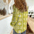 Fiji Masi All Yellow Women Casual Shirt Tapa Pattern - Polynesian Pride