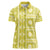 Fiji Masi All Yellow Women Polo Shirt Tapa Pattern - Polynesian Pride