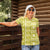 Fiji Masi All Yellow Women Polo Shirt Tapa Pattern - Polynesian Pride