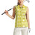 Fiji Masi All Yellow Women Sleeveless Polo Shirt Tapa Pattern - Polynesian Pride