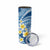 Plumeria Polynesian Blue Glitter Pattern Skinny Tumbler