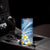 Plumeria Polynesian Blue Glitter Pattern Skinny Tumbler
