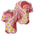 Plumeria Polynesian Coral Glitter Pattern Baseball Jersey