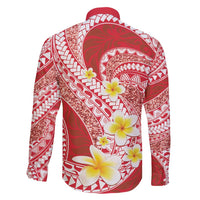 Plumeria Polynesian Coral Glitter Pattern Family Matching Tank Maxi Dress and Hawaiian Shirt LT01 - Polynesian Pride