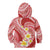 Plumeria Polynesian Coral Glitter Pattern Kid Hoodie