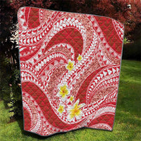 Plumeria Polynesian Coral Glitter Pattern Quilt LT01 - Polynesian Pride