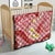 Plumeria Polynesian Coral Glitter Pattern Quilt