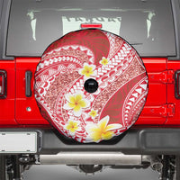 Plumeria Polynesian Coral Glitter Pattern Spare Tire Cover