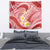 Plumeria Polynesian Coral Glitter Pattern Tapestry
