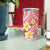 Plumeria Polynesian Coral Glitter Pattern Tumbler Cup