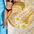 Plumeria Polynesian Gold Glitter Pattern Beach Blanket