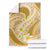 Plumeria Polynesian Gold Glitter Pattern Blanket
