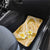 Plumeria Polynesian Gold Glitter Pattern Car Mats