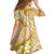 Plumeria Polynesian Gold Glitter Pattern Family Matching Summer Maxi Dress and Hawaiian Shirt