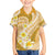 Plumeria Polynesian Gold Glitter Pattern Family Matching Summer Maxi Dress and Hawaiian Shirt