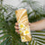 Plumeria Polynesian Gold Glitter Pattern Skinny Tumbler
