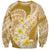 Plumeria Polynesian Gold Glitter Pattern Sweatshirt