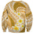 Plumeria Polynesian Gold Glitter Pattern Sweatshirt
