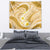 Plumeria Polynesian Gold Glitter Pattern Tapestry