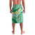 Plumeria Polynesian Green Glitter Pattern Lavalava