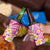 Plumeria Polynesian Pink Glitter Pattern 4 in 1 Can Cooler Tumbler
