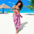 Plumeria Polynesian Pink Glitter Pattern Sarong