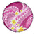 Plumeria Polynesian Pink Glitter Pattern Spare Tire Cover