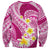 Plumeria Polynesian Pink Glitter Pattern Sweatshirt