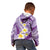 Plumeria Polynesian Purple Glitter Pattern Kid Hoodie