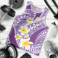 Plumeria Polynesian Purple Glitter Pattern Men Tank Top