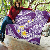 Plumeria Polynesian Purple Glitter Pattern Quilt LT01 - Polynesian Pride