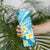 Plumeria Polynesian Sky Blue Glitter Pattern Skinny Tumbler