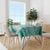 Plumeria Polynesian Teal Glitter Pattern Tablecloth