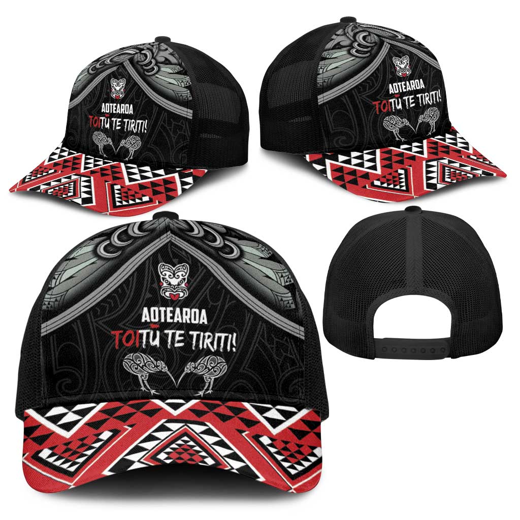Aotearoa Toitu Te Tiriti Waitangi Baseball Net Cap Proud To Be Maori - Polynesian Pride