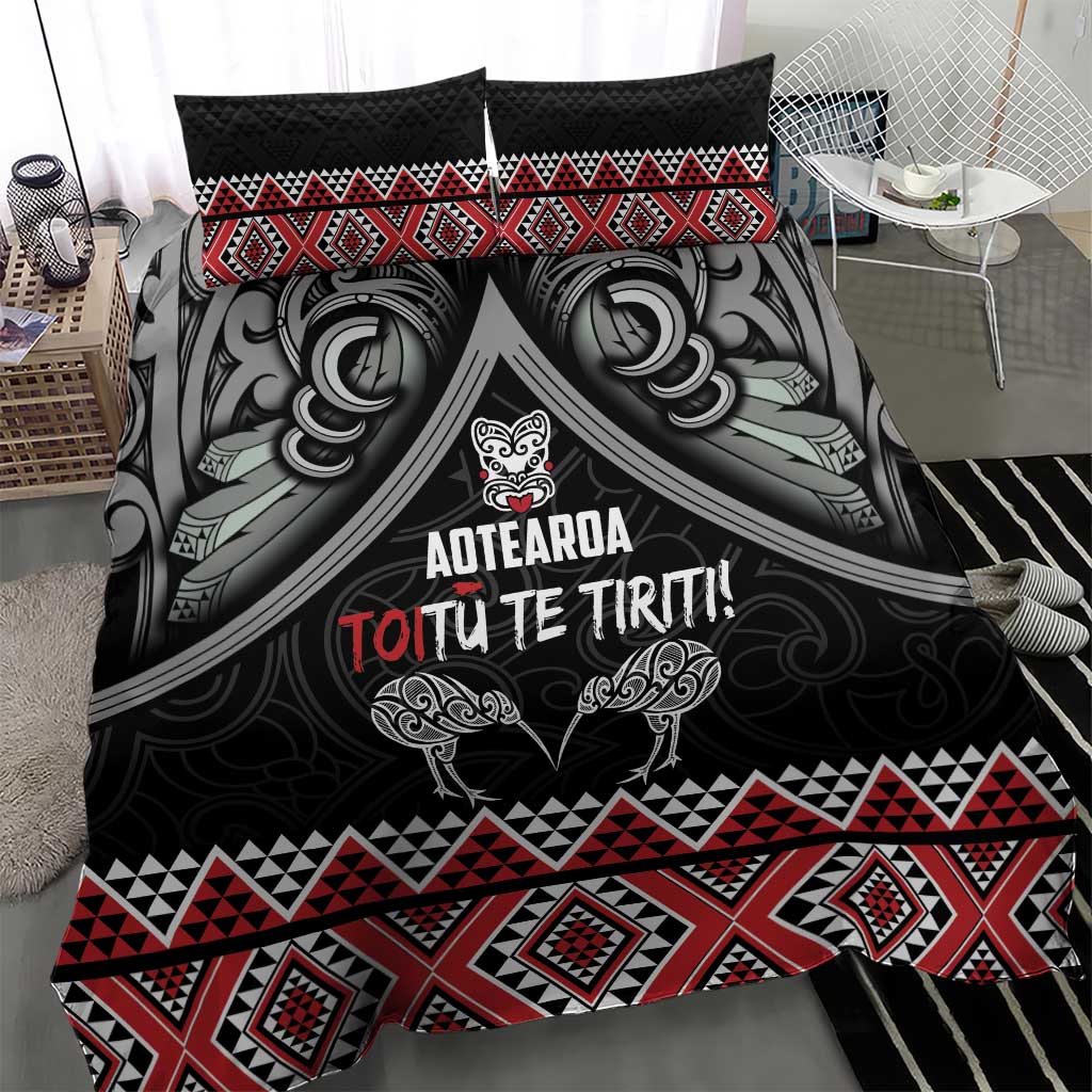 Aotearoa Toitu Te Tiriti Waitangi Bedding Set Proud To Be Maori
