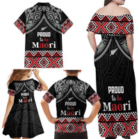 Aotearoa Toitu Te Tiriti Waitangi Family Matching Off Shoulder Maxi Dress and Hawaiian Shirt Proud To Be Maori