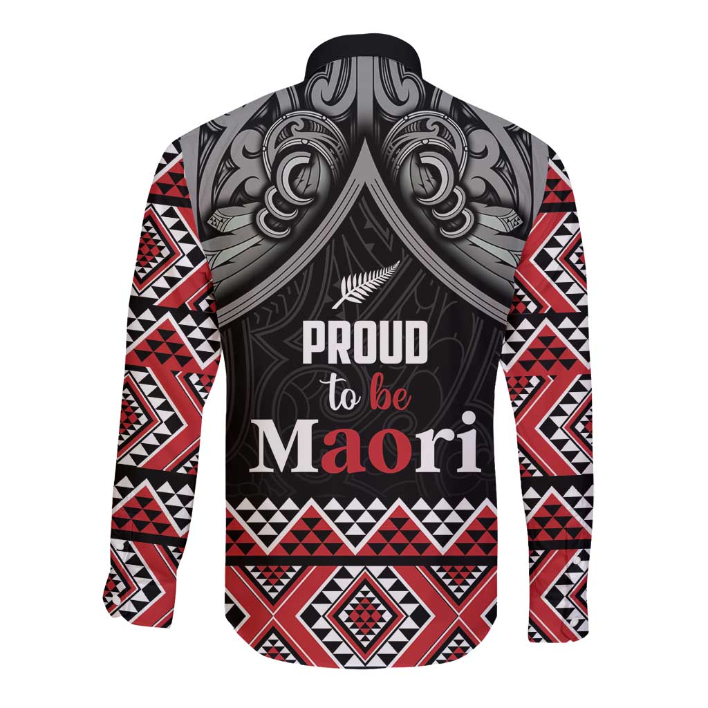 Aotearoa Toitu Te Tiriti Waitangi Long Sleeve Button Shirt Proud To Be Maori