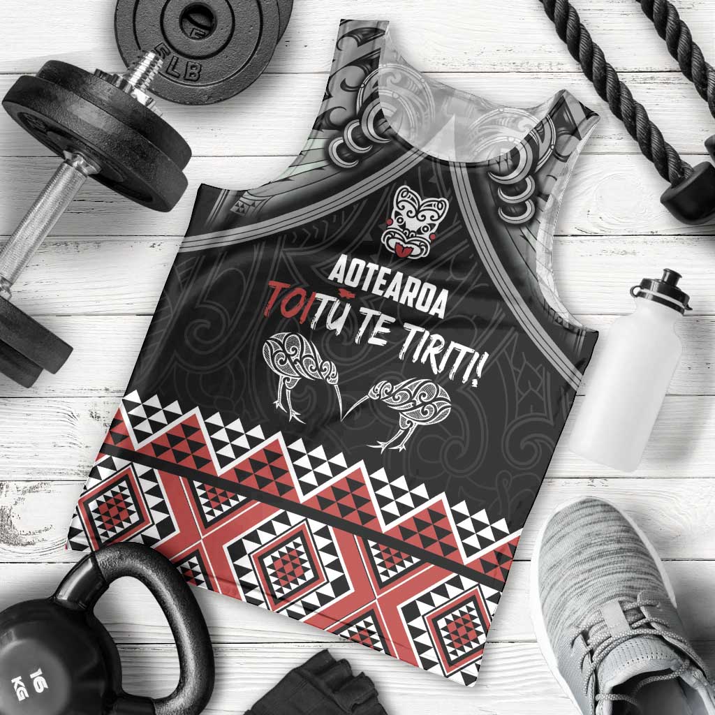 Aotearoa Toitu Te Tiriti Waitangi Men Tank Top Proud To Be Maori