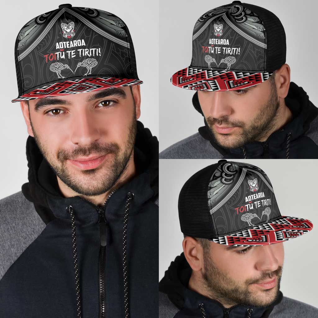 Aotearoa Toitu Te Tiriti Waitangi Mesh Trucker Cap Proud To Be Maori - Polynesian Pride