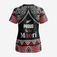Aotearoa Toitu Te Tiriti Waitangi Scrub Top Proud To Be Maori - Polynesian Pride