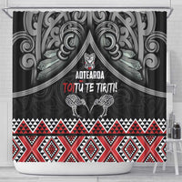 Aotearoa Toitu Te Tiriti Waitangi Shower Curtain Proud To Be Maori LT01 - Polynesian Pride