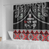 Aotearoa Toitu Te Tiriti Waitangi Shower Curtain Proud To Be Maori LT01 - Polynesian Pride
