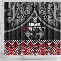 Aotearoa Toitu Te Tiriti Waitangi Shower Curtain Proud To Be Maori LT01 - Polynesian Pride