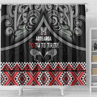Aotearoa Toitu Te Tiriti Waitangi Shower Curtain Proud To Be Maori LT01 - Polynesian Pride